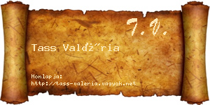 Tass Valéria névjegykártya