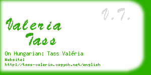 valeria tass business card